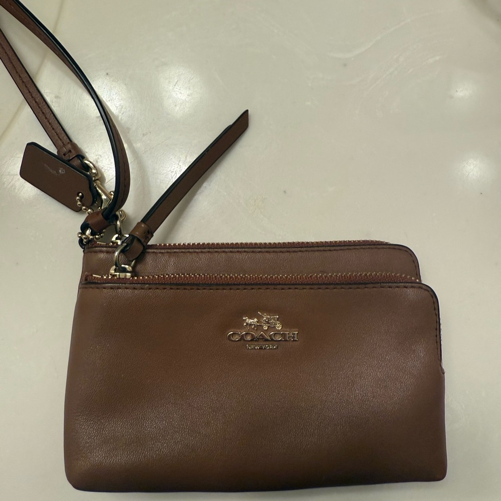 Coach Brown Wristlet wallet